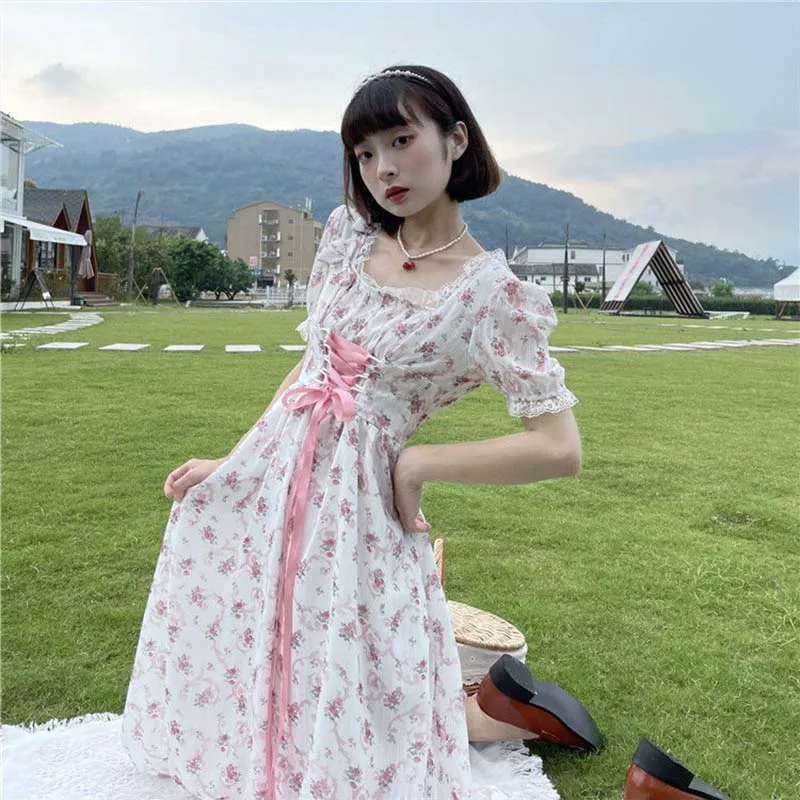 2020 New Dresses Women Summer Floral Soft Lace Sweet Fairy French Fresh Girls Elegant Womens Princess Robe Leisure Vestidos
2020 New Dresses Women Summer Floral Soft Lace Sweet Fairy French Fresh Girls Elegant Womens Princess Robe Leisure Vestidos