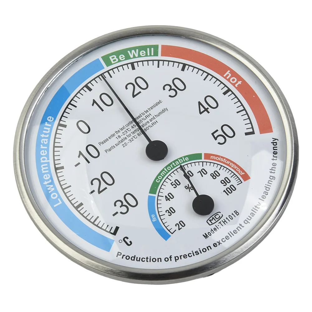 Hygrometer Thermometer Classroom Garden White ABS Diameter 13cm Range: -30-50 ° Range: 20-100% Thickness 2.2cm
Hygrometer Thermometer Classroom Garden White ABS Diameter 13cm Range: -30-50 ° Range: 20-100% Thickness 2.2cm