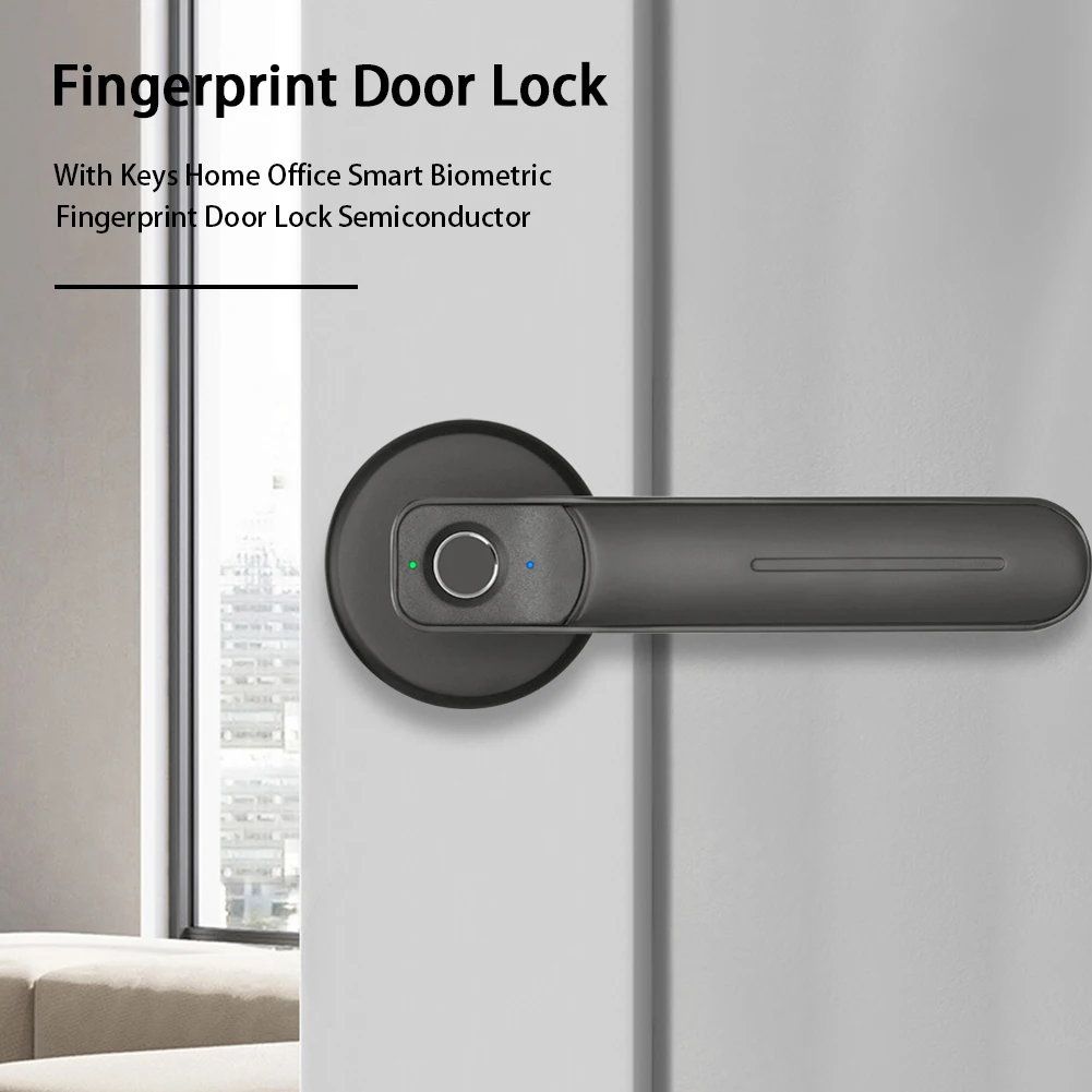 

Family Keyless Entry With Keys Zinc Alloy USB Port Electric Smart Home Office Biometric Safely Handle Fingerprint Door Lock