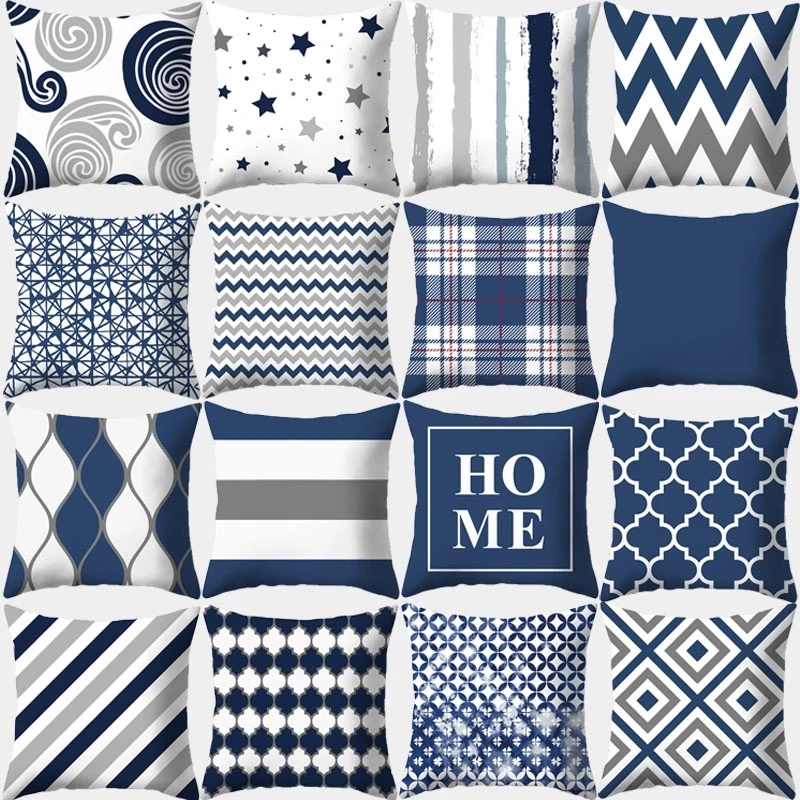 2022 Geometric Blue Grey Cushion Cover Geometric Typography Pattern Pillowcase Decor Sofa Cushion Pillow Home Decor 45x45CM
2022 Geometric Blue Grey Cushion Cover Geometric Typography Pattern Pillowcase Decor Sofa Cushion Pillow Home Decor 45x45CM