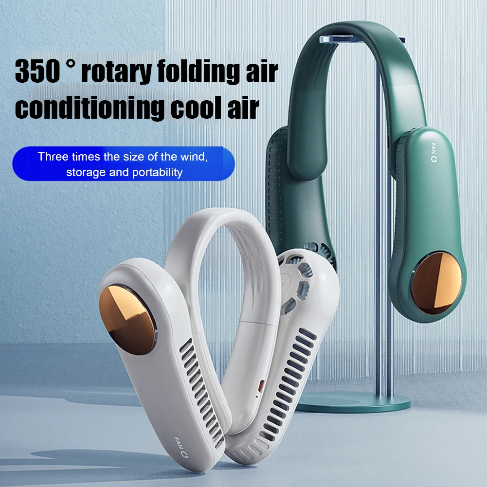 Foldable Silent Lazy Portable Summer Cooling Hanging Neck Fan 2400mAh Outdoor Sport Travel Office Leafless Personal Wearable Fan
Foldable Silent Lazy Portable Summer Cooling Hanging Neck Fan 2400mAh Outdoor Sport Travel Office Leafless Personal Wearable Fan