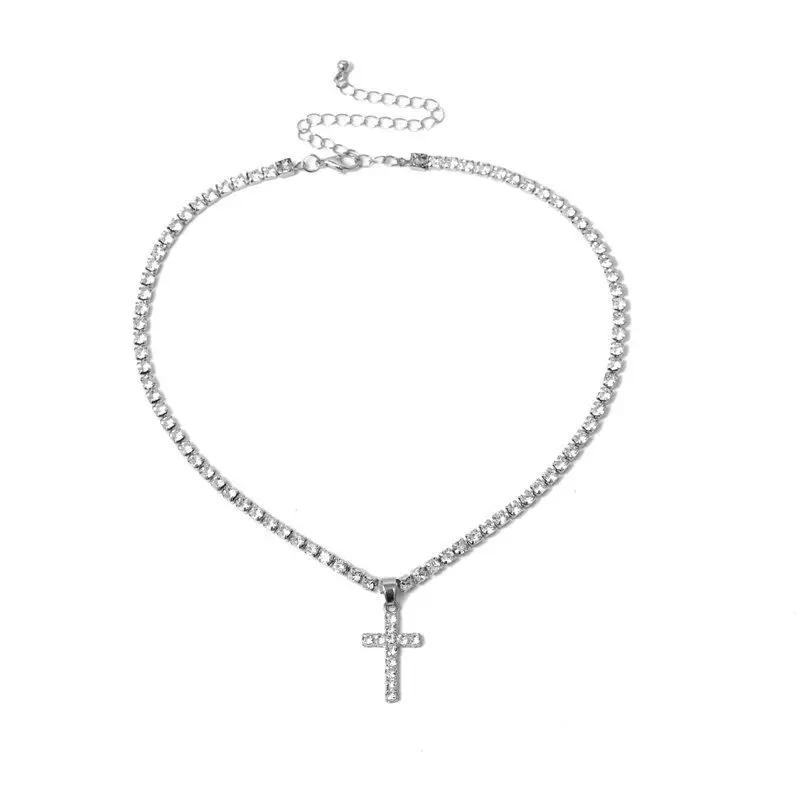 Claw Chain Rhinestone-Encrusted Single Layer Necklace Cross Pendant Clavicle Chain Neck Chain
Claw Chain Rhinestone-Encrusted Single Layer Necklace Cross Pendant Clavicle Chain Neck Chain