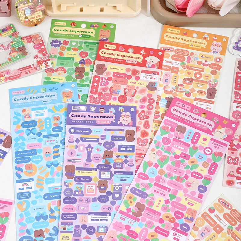 1 Sheet Cartoon Candy Animal Paper Sticker DIY Decorative Diary Junk Journal Planner Scrapbooking Supplies Kawaii Stationery
1 Sheet Cartoon Candy Animal Paper Sticker DIY Decorative Diary Junk Journal Planner Scrapbooking Supplies Kawaii Stationery