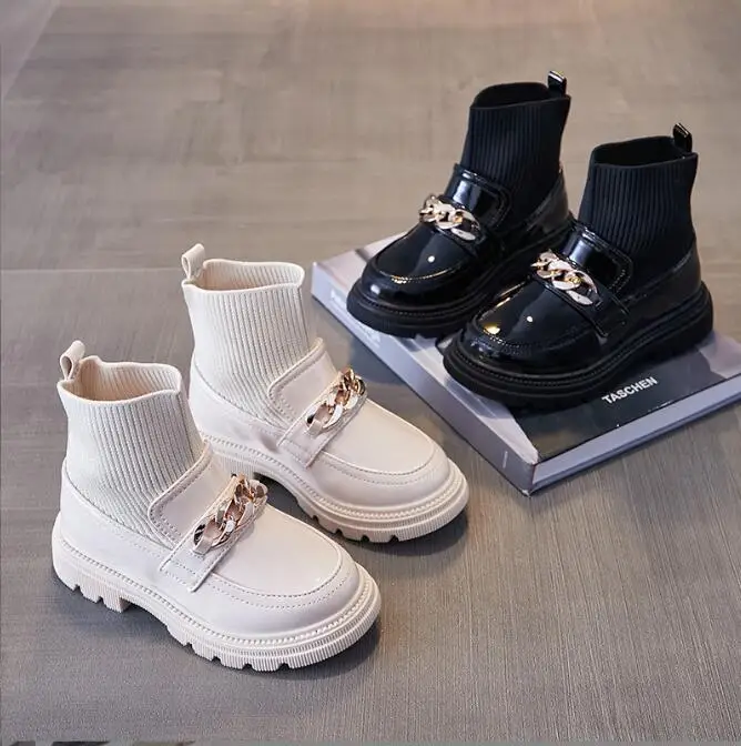 Детские кожаные ботинки для девочек и мальчиков, простые классические модные детские сапоги, теплые зимние мотоциклетные ботинки из хлопка, кроссовки 
Детские кожаные ботинки для девочек и мальчиков, простые классические модные детские сапоги, теплые зимние мотоциклетные ботинки из хлопка, кроссовки