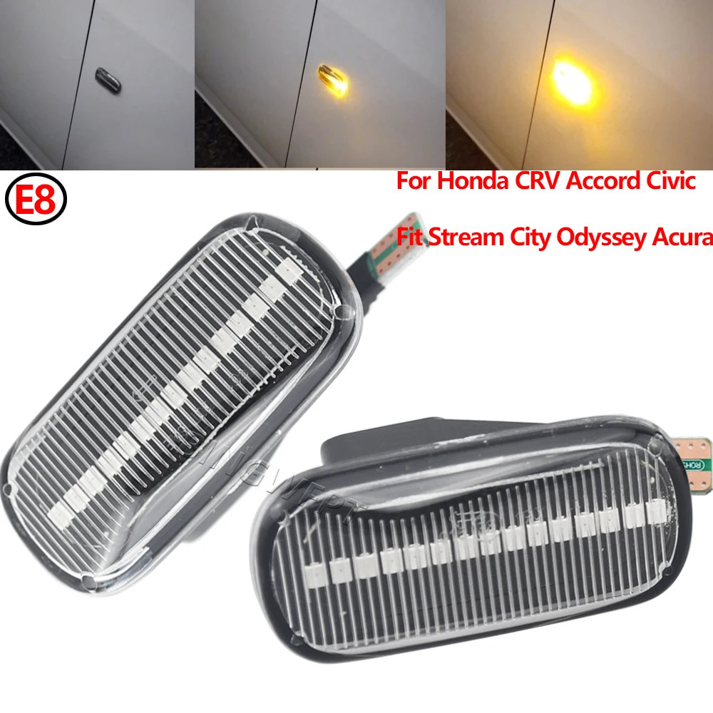 2X динамический боковой указатель поворота для Honda CRV Accord Civic Jazz Fit Stream Integra DC5 City Odyssey Acura RSX NSX
2X динамический боковой указатель поворота для Honda CRV Accord Civic Jazz Fit Stream Integra DC5 City Odyssey Acura RSX NSX