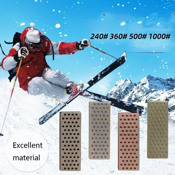 NEW 4pcs/Set 240 360 500 1000 Grit Diamond Sharpening Hone Stone Backing Whetstone Block For Ski Edge Skiing Sharpeners