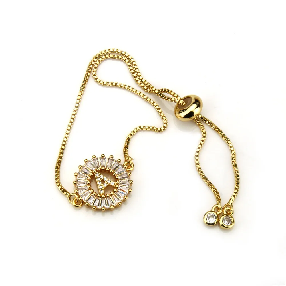 Women Gold Initial Letter Bracelet Platinum Stainless Steel Zircon 26 Letters Name Charm Bracelet Girl Jewelry Gift Wholesale
Women Gold Initial Letter Bracelet Platinum Stainless Steel Zircon 26 Letters Name Charm Bracelet Girl Jewelry Gift Wholesale