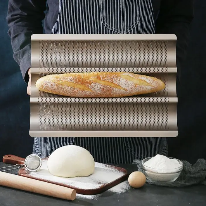 2022 Stainleel Wave French Bread Baking Tray For Baguette Bake Mold Pan Non-Stick Bread Pans Baking Cutter Tools
2022 Stainleel Wave French Bread Baking Tray For Baguette Bake Mold Pan Non-Stick Bread Pans Baking Cutter Tools