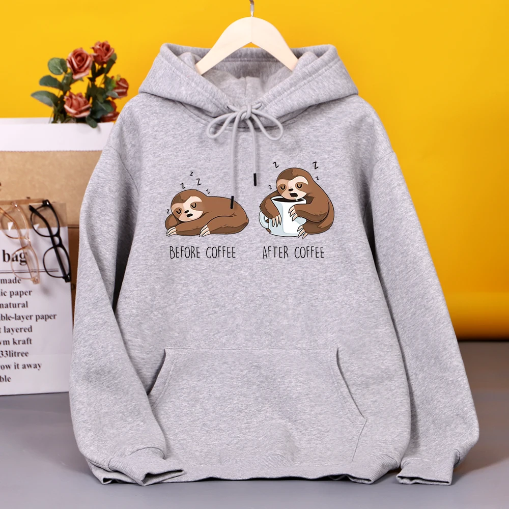 Before Coffee After Coffee Kawaii Sloth Printed Women Hoodie Fashion Fleece Hoody Autumn Zipper Sweatshirt Casual Oversize Tops
Before Coffee After Coffee Kawaii Sloth Printed Women Hoodie Fashion Fleece Hoody Autumn Zipper Sweatshirt Casual Oversize Tops