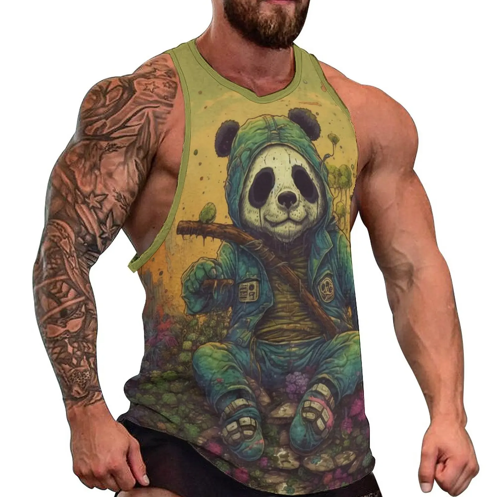 Panda Tank Top Mens Pop Caricatures Gym Oversize Tops Summer Muscle Custom Sleeveless Shirts
Panda Tank Top Mens Pop Caricatures Gym Oversize Tops Summer Muscle Custom Sleeveless Shirts