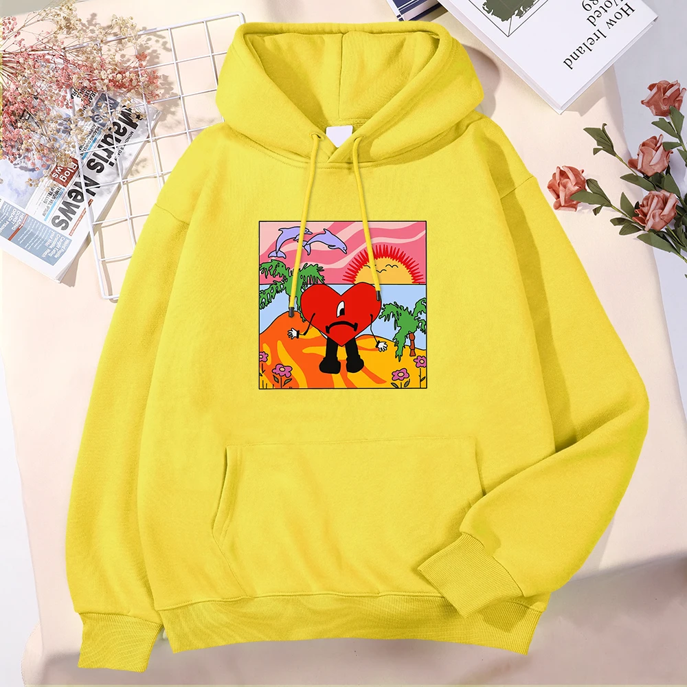 Bad Bunny Sad Love Heart Beach Sun Dolphin Palm Tree Man Hoodie Personalitysweatkorean Sports Tracksuit Casual Pocket Pullovers
Bad Bunny Sad Love Heart Beach Sun Dolphin Palm Tree Man Hoodie Personalitysweatkorean Sports Tracksuit Casual Pocket Pullovers