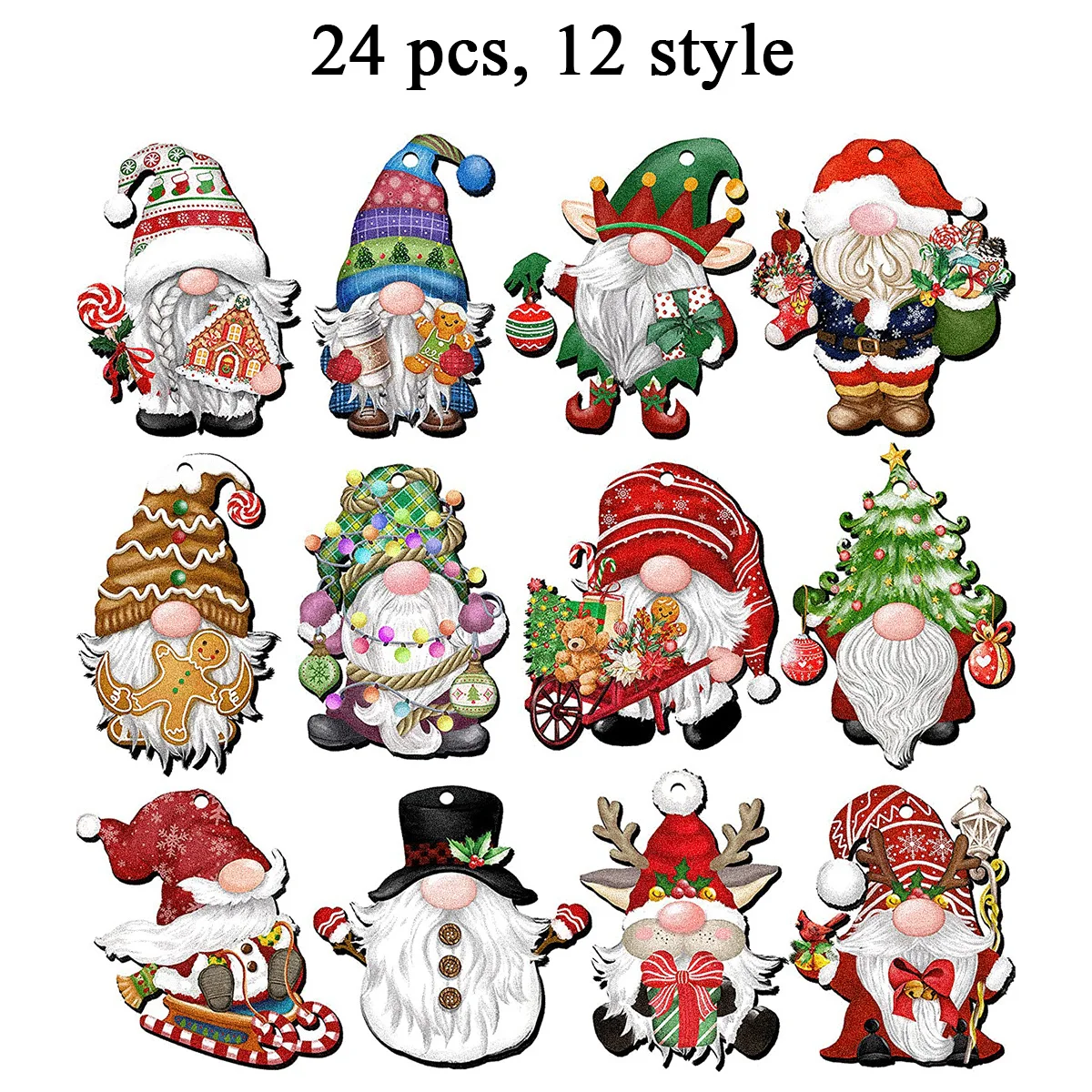 Рождественские деревянные подвески 24 шт
Рождественские деревянные подвески 24 шт