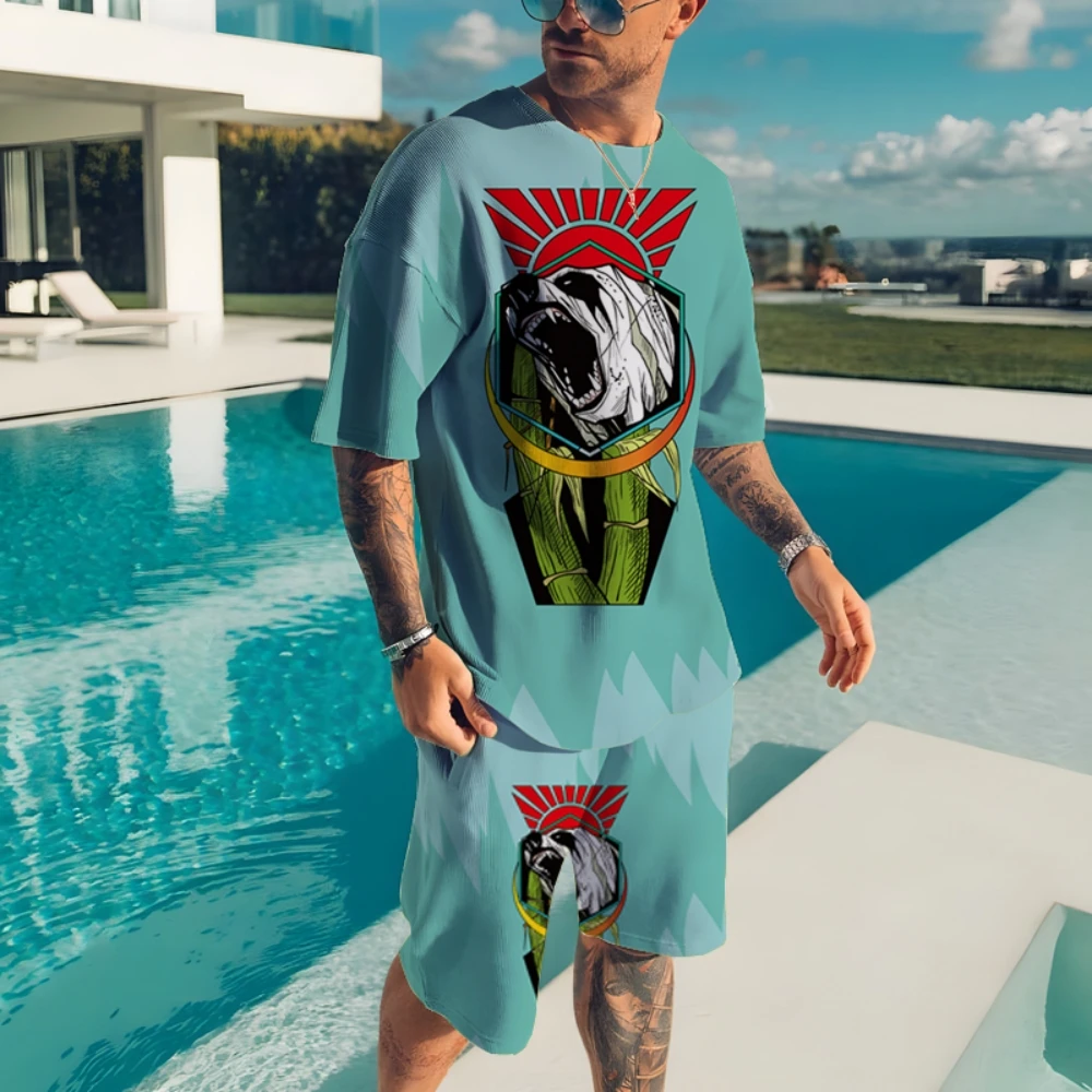 Men Set Streetwear 3d Printing Short Sleeve Shirt + Shorts Suit Summer Fashion Crewneck Sportswear Men Clothing Roaring Animals
Men Set Streetwear 3d Printing Short Sleeve Shirt + Shorts Suit Summer Fashion Crewneck Sportswear Men Clothing Roaring Animals