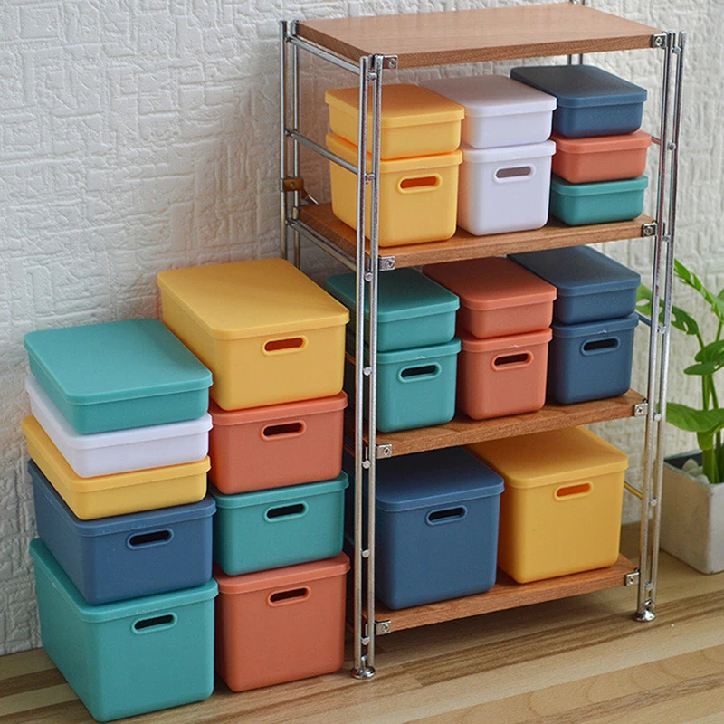 6Pcs/Set 1:6 1:12 Dollhouse Mini Plastic Accessories Toy Storage Box With Cover Miniature Storage Container Doll Scene Decor
6Pcs/Set 1:6 1:12 Dollhouse Mini Plastic Accessories Toy Storage Box With Cover Miniature Storage Container Doll Scene Decor