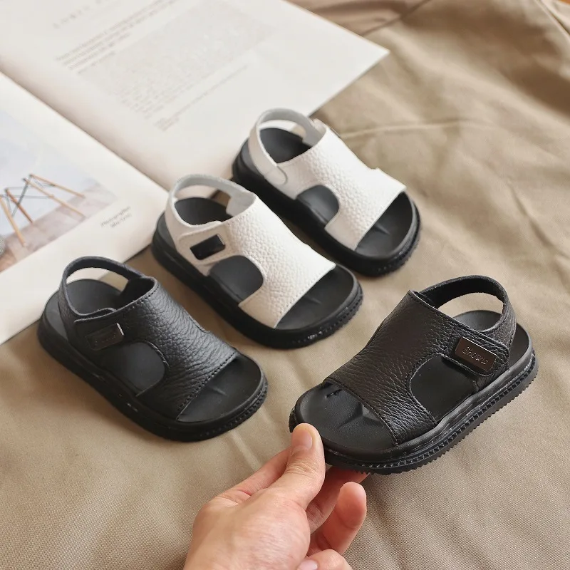 

New Baby Sandals Baby Shoes Baby Boy Girl Sandals PU Soft Bottom Sole Anti-Slip Infant First Walker Crib Shoes Newborn Moccasins