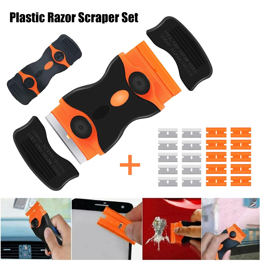Double-ended Scraper Car Window Glass Sticker Viny Film Plastic Razor Scraper Set Portable Label Glue Removal Cleaning Tool
Double-ended Scraper Car Window Glass Sticker Viny Film Plastic Razor Scraper Set Portable Label Glue Removal Cleaning Tool