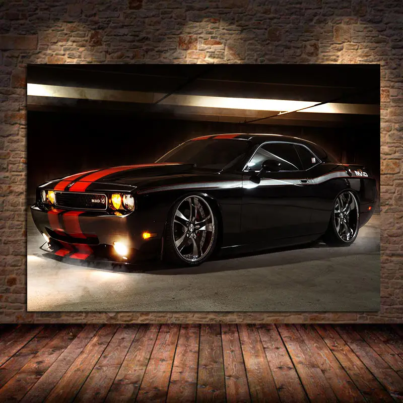 Canvas Painting Black Dodge Challenger with red stripes Vehicle Modern Wall Art Picture Posters and Prints for Living Room Decor
Canvas Painting Black Dodge Challenger with red stripes Vehicle Modern Wall Art Picture Posters and Prints for Living Room Decor