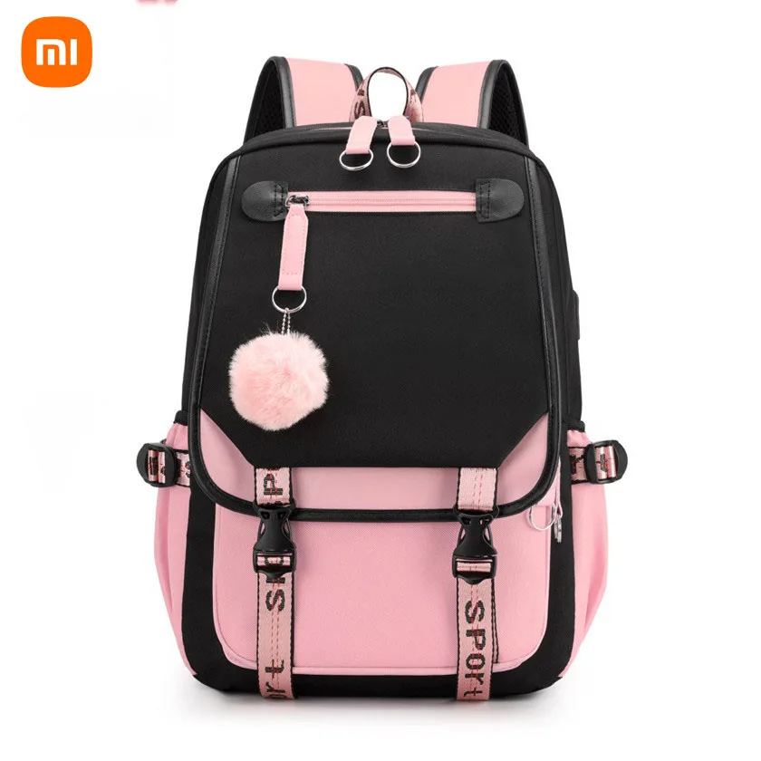 Большие школьные ранцы Xiaomi для девочек-подростков, Холщовый портфель с USB-портом, модный студенческий рюкзак для учебников черного, розового цветов
Большие школьные ранцы Xiaomi для девочек-подростков, Холщовый портфель с USB-портом, модный студенческий рюкзак для учебников черного, розового цветов