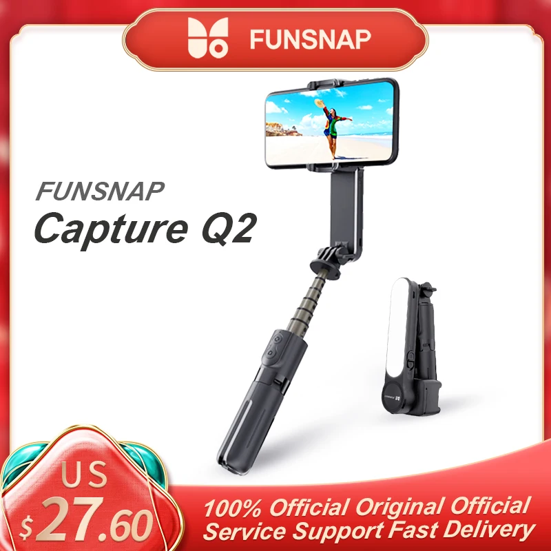 FUNSNAP Capture Q2 Handheld Gimbal Stabilizer with fill light for Mobile Phone Selfie Stick tripod shutter for IOS Android
FUNSNAP Capture Q2 Handheld Gimbal Stabilizer with fill light for Mobile Phone Selfie Stick tripod shutter for IOS Android