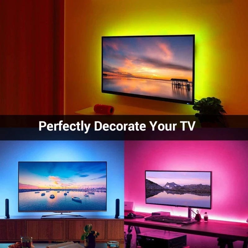 USB LED Strip Light 5050 SMD DC 5V USB RGB Lights Flexible LED Lamp Tape Ribbon RGB TV Desktop Decoration
USB LED Strip Light 5050 SMD DC 5V USB RGB Lights Flexible LED Lamp Tape Ribbon RGB TV Desktop Decoration