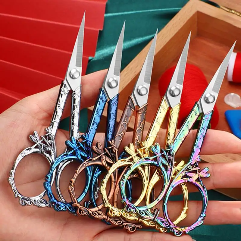 

Stainless Steel Scissors Tailor Trim Vintage Cut Shears Fabric Needlework Embroidery Clippers Thread Knitting Sewing Tool
