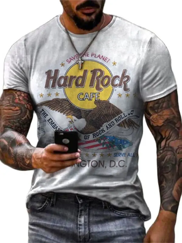 Hard Rock Pattern 3D Print Men's T-shirts Summer Casual All-Match Oversized Loose Male T Shirts Breathable Sports Tops Tees 6XL
Hard Rock Pattern 3D Print Men's T-shirts Summer Casual All-Match Oversized Loose Male T Shirts Breathable Sports Tops Tees 6XL