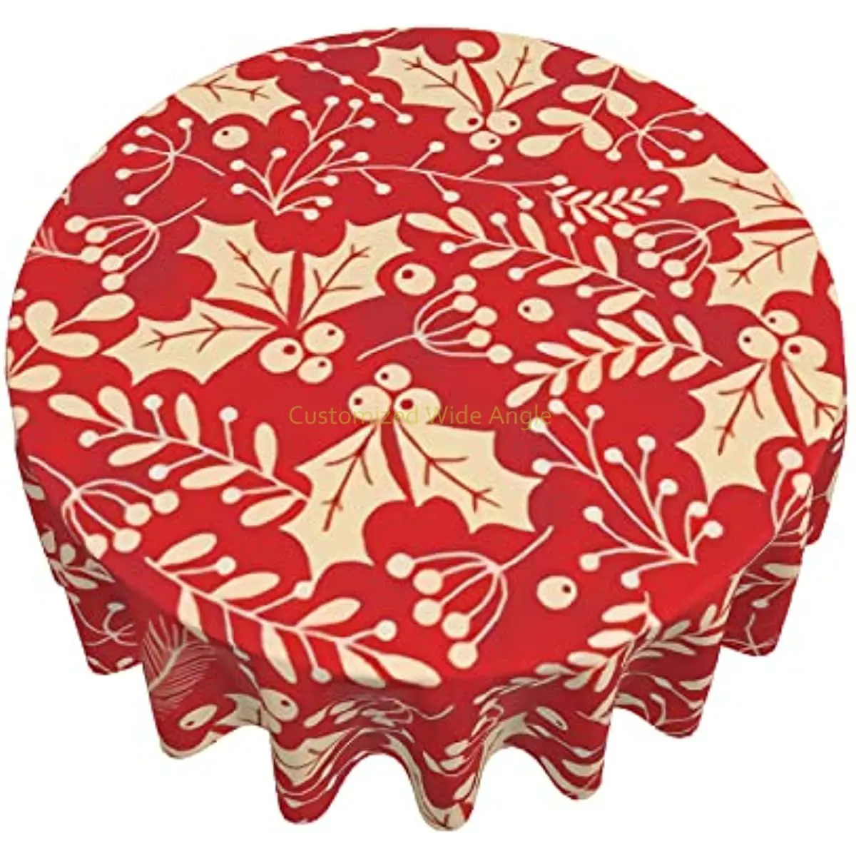 Christmas Tablecloth Red Table Clothes New Year Holly Berries Table Cover 60 Inch Round Reusable for Dining Kitchen and Party
Christmas Tablecloth Red Table Clothes New Year Holly Berries Table Cover 60 Inch Round Reusable for Dining Kitchen and Party