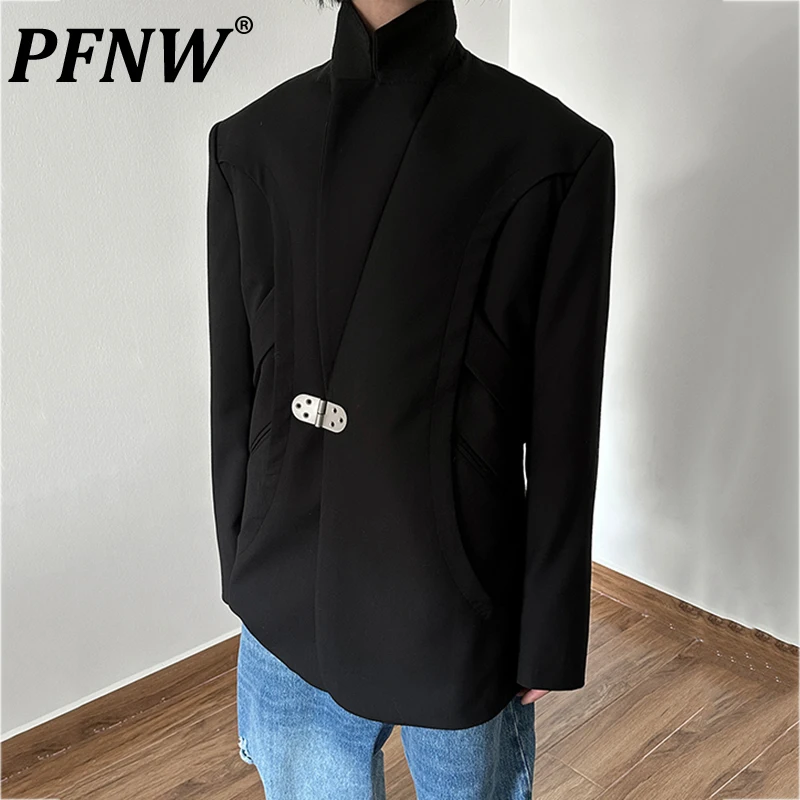 Мужской костюм с наплечниками PFNW, однотонный Повседневный блейзер с множеством карманов, с пряжкой и стандартным воротником, весна-осень, ...
Мужской костюм с наплечниками PFNW, однотонный Повседневный блейзер с множеством карманов, с пряжкой и стандартным воротником, весна-осень, ...