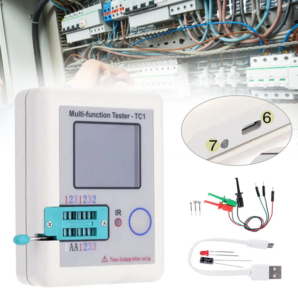 1.8" TFT LCD Display Multi-meter Transistor Tester LCR-TC1 Diode Triode Capacitor Resistor Test Meter Resistor Detector
1.8" TFT LCD Display Multi-meter Transistor Tester LCR-TC1 Diode Triode Capacitor Resistor Test Meter Resistor Detector