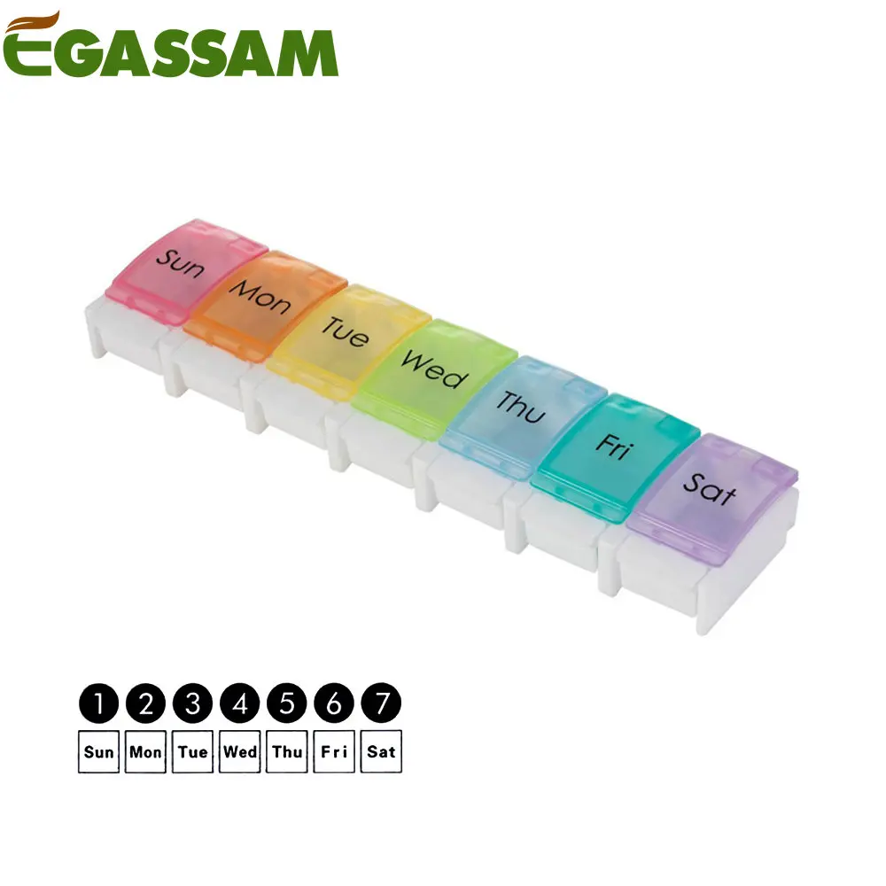 7 Day Pill Organizer one Time a Day or Twice a Day, Push Button Weekly Pill Box,AM PM Vitamin Pill Case, Rainbow Pill Container
7 Day Pill Organizer one Time a Day or Twice a Day, Push Button Weekly Pill Box,AM PM Vitamin Pill Case, Rainbow Pill Container