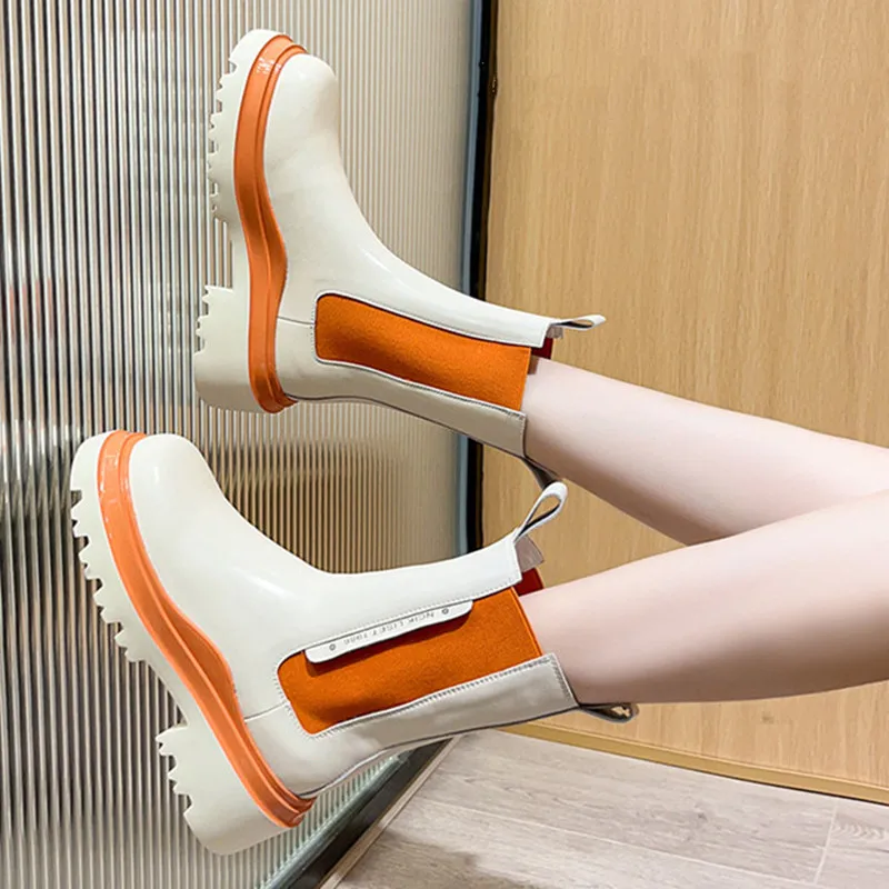 Winter Mixed Colors Woman Boots Chunky Heels Chelsea Boots Platform Shoes Women Fashion Concise Boots Round Head Ladies Shoes
Winter Mixed Colors Woman Boots Chunky Heels Chelsea Boots Platform Shoes Women Fashion Concise Boots Round Head Ladies Shoes