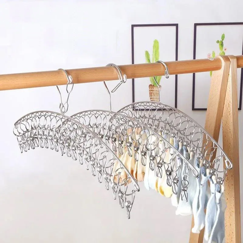 Stainless Steel Clothes Drying Hanger Windproof Clothing Rack 20 Clips Sock Laundry Airer Hanger Underwear Socks Holder Hangers
Stainless Steel Clothes Drying Hanger Windproof Clothing Rack 20 Clips Sock Laundry Airer Hanger Underwear Socks Holder Hangers