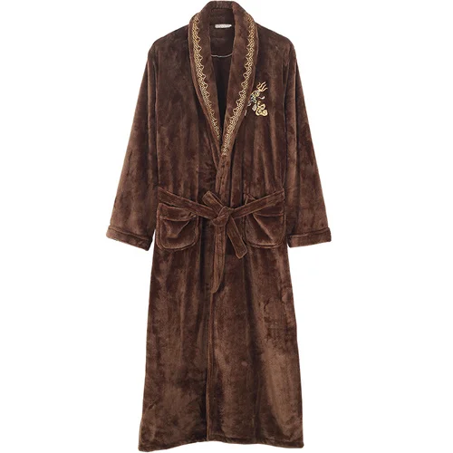 Мужской фланелевый Халат с вышивкой, размеры до 5XL
Мужской фланелевый Халат с вышивкой, размеры до 5XL