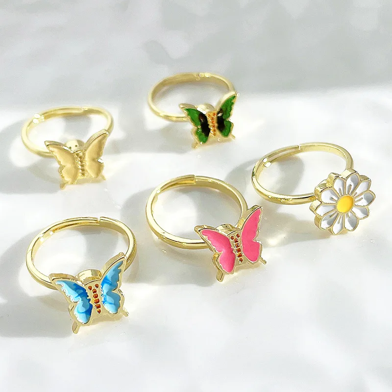 2022 New Rotatable Butterfly Daisy Flower Spinner Ring Anti-anxiety Ring for Women Adjustable Opening Fidget Anti Stress Rings
2022 New Rotatable Butterfly Daisy Flower Spinner Ring Anti-anxiety Ring for Women Adjustable Opening Fidget Anti Stress Rings