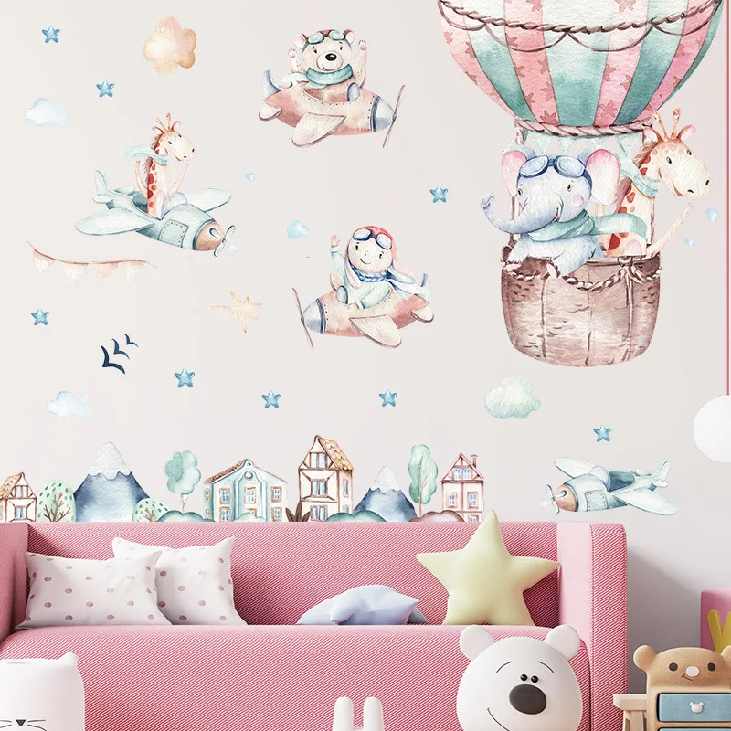 Self Adhesive Cartoon Animal In The Sky Vinyl Nursery Wall Stickers Decals Kids Room Decor Colorful Cartoon
Self Adhesive Cartoon Animal In The Sky Vinyl Nursery Wall Stickers Decals Kids Room Decor Colorful Cartoon