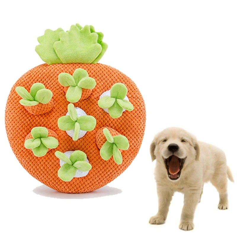 Dog Plush Toy Snuffle Mat Stuffed Animal Pull Carrot Interactive Chew Toys Relieving Stress Improving for Health
Dog Plush Toy Snuffle Mat Stuffed Animal Pull Carrot Interactive Chew Toys Relieving Stress Improving for Health
