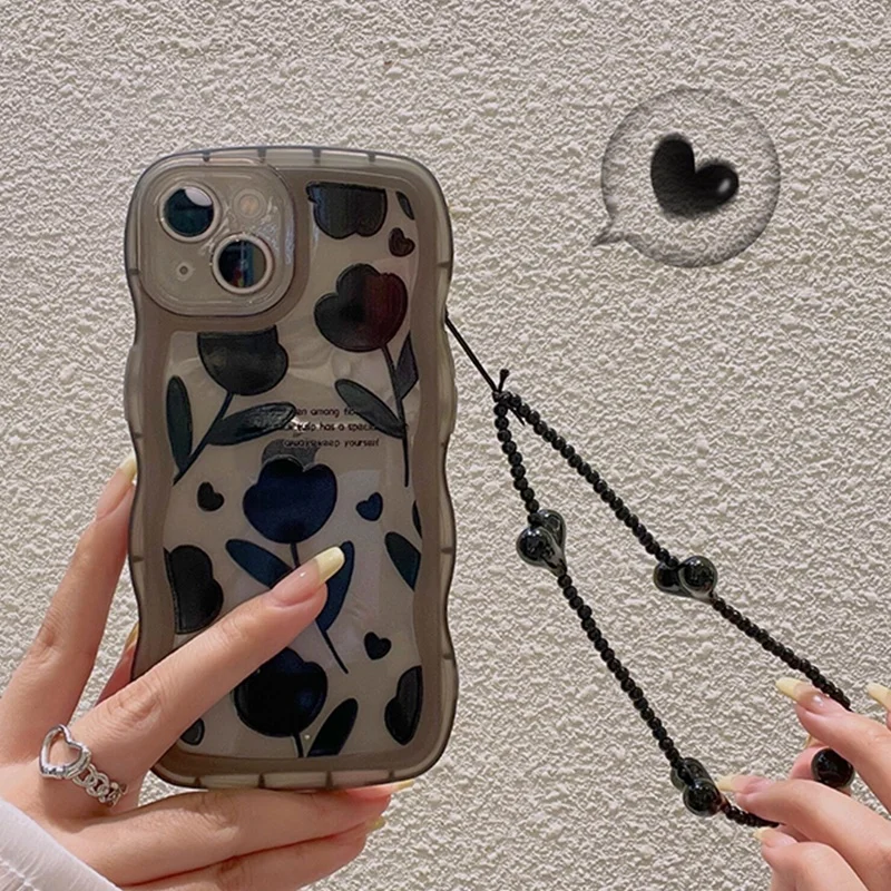 Korea Cute Cindy Tulip Flower Wave Edge Phone Case For iPhone 13 12 11 Pro Max XS Max X XR 7 8 Plus Clear Shockproof Soft Cover
Korea Cute Cindy Tulip Flower Wave Edge Phone Case For iPhone 13 12 11 Pro Max XS Max X XR 7 8 Plus Clear Shockproof Soft Cover