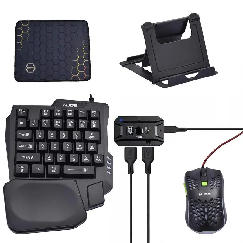 One handed Gamepad Keyboard for Mobile-Games Mouse and Keyboard Set One-handed USB MechanicalWired-Keyboard Wrist Rest
One handed Gamepad Keyboard for Mobile-Games Mouse and Keyboard Set One-handed USB MechanicalWired-Keyboard Wrist Rest
