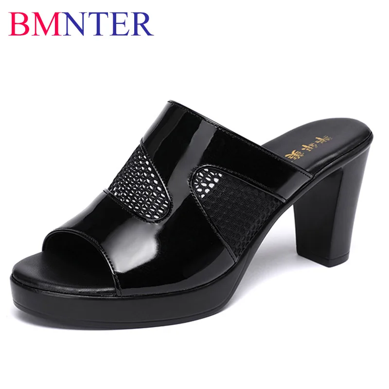 Patent Leather Slippers Female Platform Slides Women 2023 New High Heels Ladies Office Women's Summer Shoes Sandals 43
Patent Leather Slippers Female Platform Slides Women 2023 New High Heels Ladies Office Women's Summer Shoes Sandals 43
