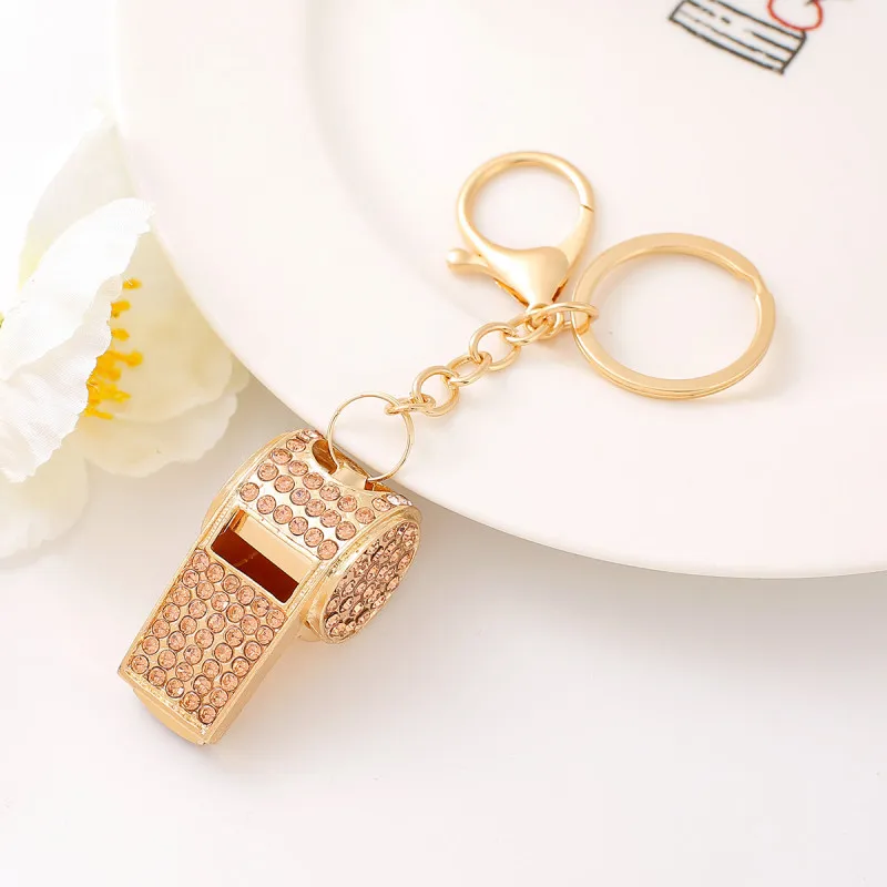 Rhinestones Whistle Keychain Creative Car Key Ring Pendant Crystal Metal Whistle Bag Decoration Pendant Jewelry Gift New
Rhinestones Whistle Keychain Creative Car Key Ring Pendant Crystal Metal Whistle Bag Decoration Pendant Jewelry Gift New
