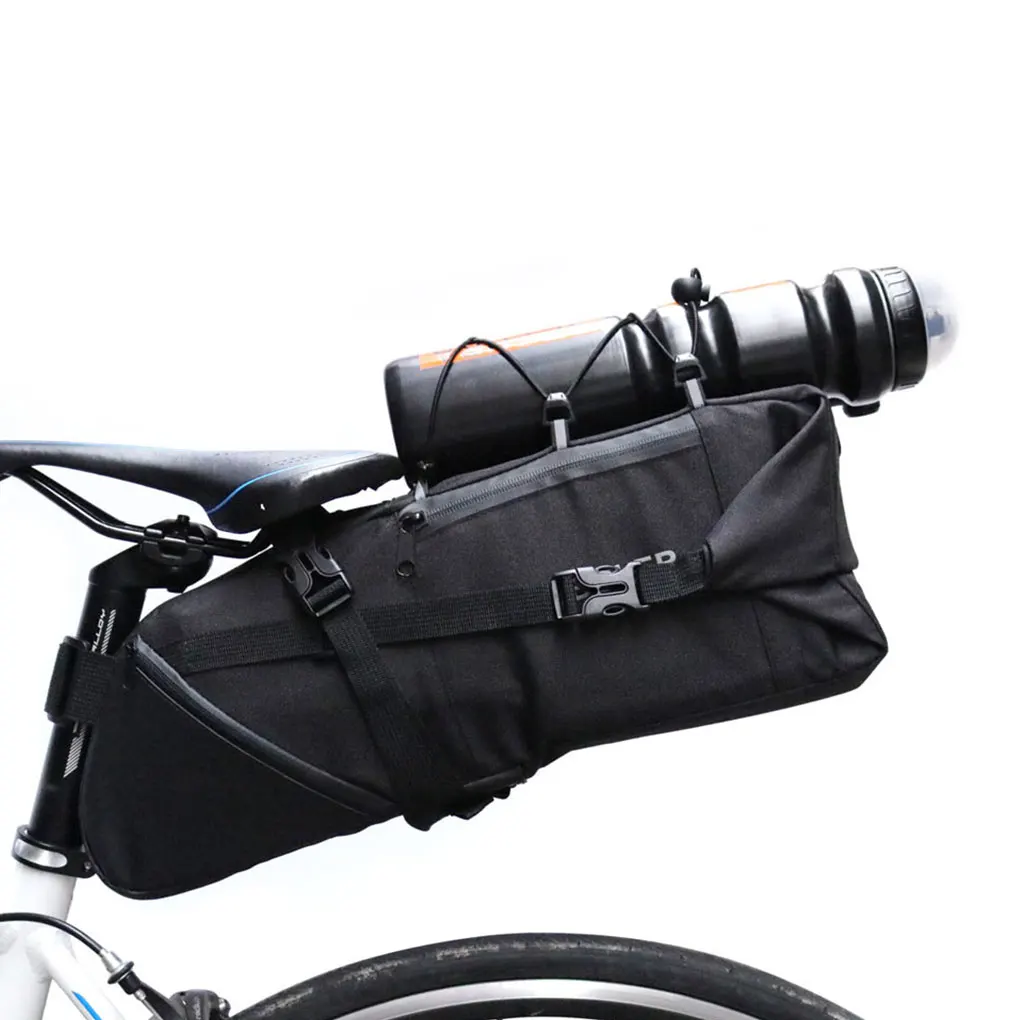 

Bike Tail Rear Bag with Reflective Strip Wear-resistant Carrying Case Large Stable Heavy-Duty Professional Under Seat Bags 13L