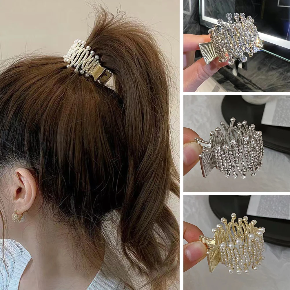 2022 New Pearl Rhinestone Hair Claws Girl High Ponytail Clip Fixed Hairpin Claw Clip Advanced Sense Hair Accessories Headwear
2022 New Pearl Rhinestone Hair Claws Girl High Ponytail Clip Fixed Hairpin Claw Clip Advanced Sense Hair Accessories Headwear
