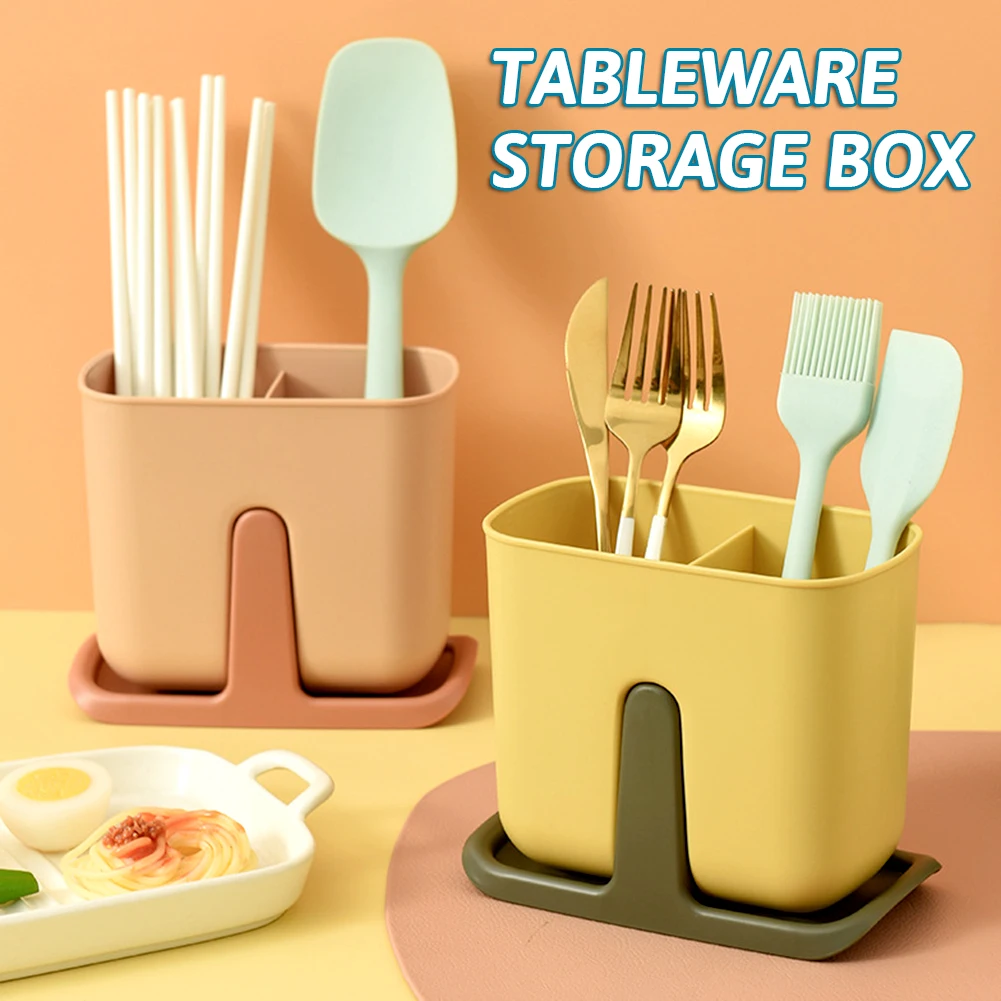 Cutlery Storage Box for Chopstick Fork Cooking Spoon Spatula Organizer Box Kitchen Drain Rack Holder with 2 Grids
Cutlery Storage Box for Chopstick Fork Cooking Spoon Spatula Organizer Box Kitchen Drain Rack Holder with 2 Grids