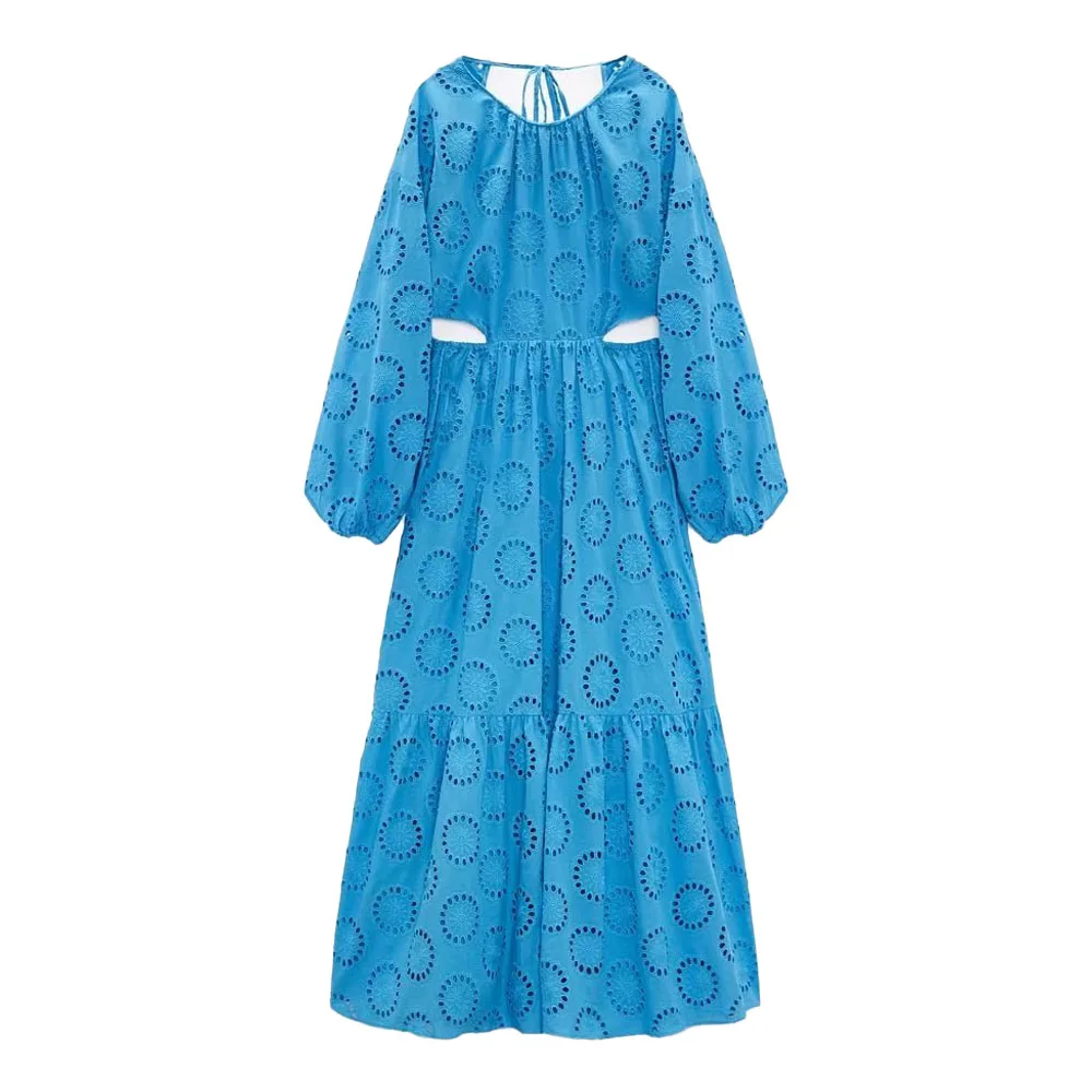 Women's Clothing 2022 Chic New Embroidered Dress Temperament Hollow Backless Retro Lace Up Long-sleeved Female Skirt Robe Mujer
Women's Clothing 2022 Chic New Embroidered Dress Temperament Hollow Backless Retro Lace Up Long-sleeved Female Skirt Robe Mujer