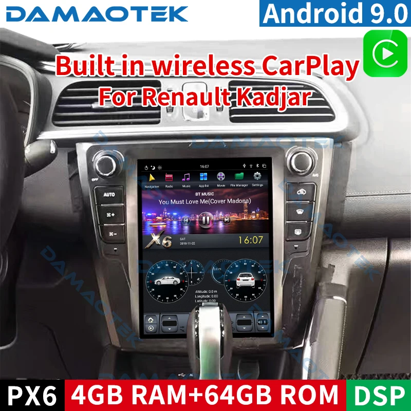Damaotek Head Unit Android 9.0 10.4 Inch 64GB Multimedia Navigatiion Car Radio Player For Renault Kadjar Wireless Carplay WIFI
Damaotek Head Unit Android 9.0 10.4 Inch 64GB Multimedia Navigatiion Car Radio Player For Renault Kadjar Wireless Carplay WIFI