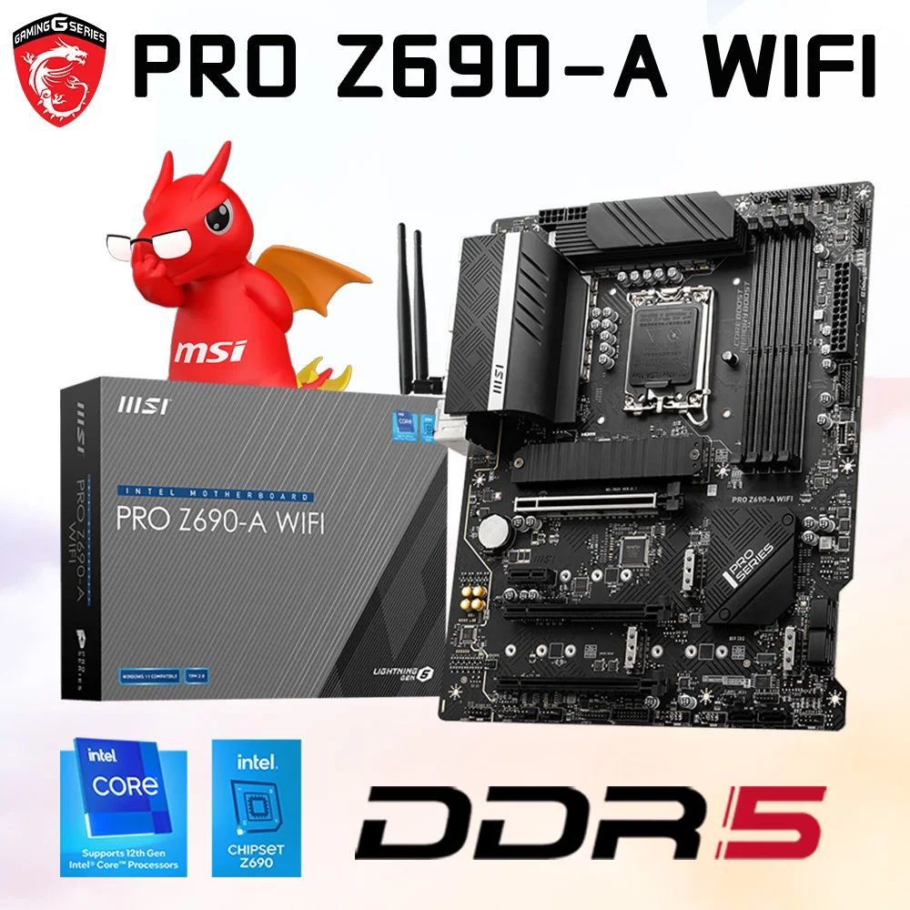Материнская плата LGA 1700 MSI PRO Z690 A WIFI DDR5 Intel Z690 ATX 128 ГБ десктопная плата двухканальная DDR5 5200(OC) МГц PCI-E 5,0 Новинка Поддержка RAID 0, 1, 5, 10 Поддержка ...
Материнская плата LGA 1700 MSI PRO Z690 A WIFI DDR5 Intel Z690 ATX 128 ГБ десктопная плата двухканальная DDR5 5200(OC) МГц PCI-E 5,0 Новинка Поддержка RAID 0, 1, 5, 10 Поддержка ...