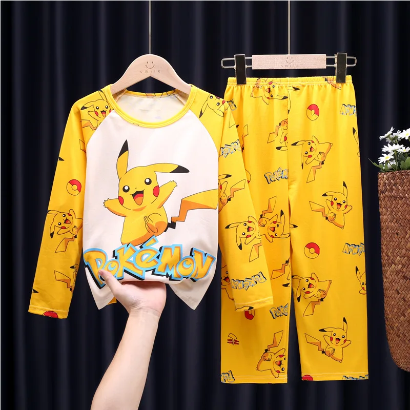 Покмон аниме Kawaii Pikachu Детские пижамные комплекты дети девочка мальчик повседневная одежда костюм с длинным рукавом одежда для сна
Покмон аниме Kawaii Pikachu Детские пижамные комплекты дети девочка мальчик повседневная одежда костюм с длинным рукавом одежда для сна