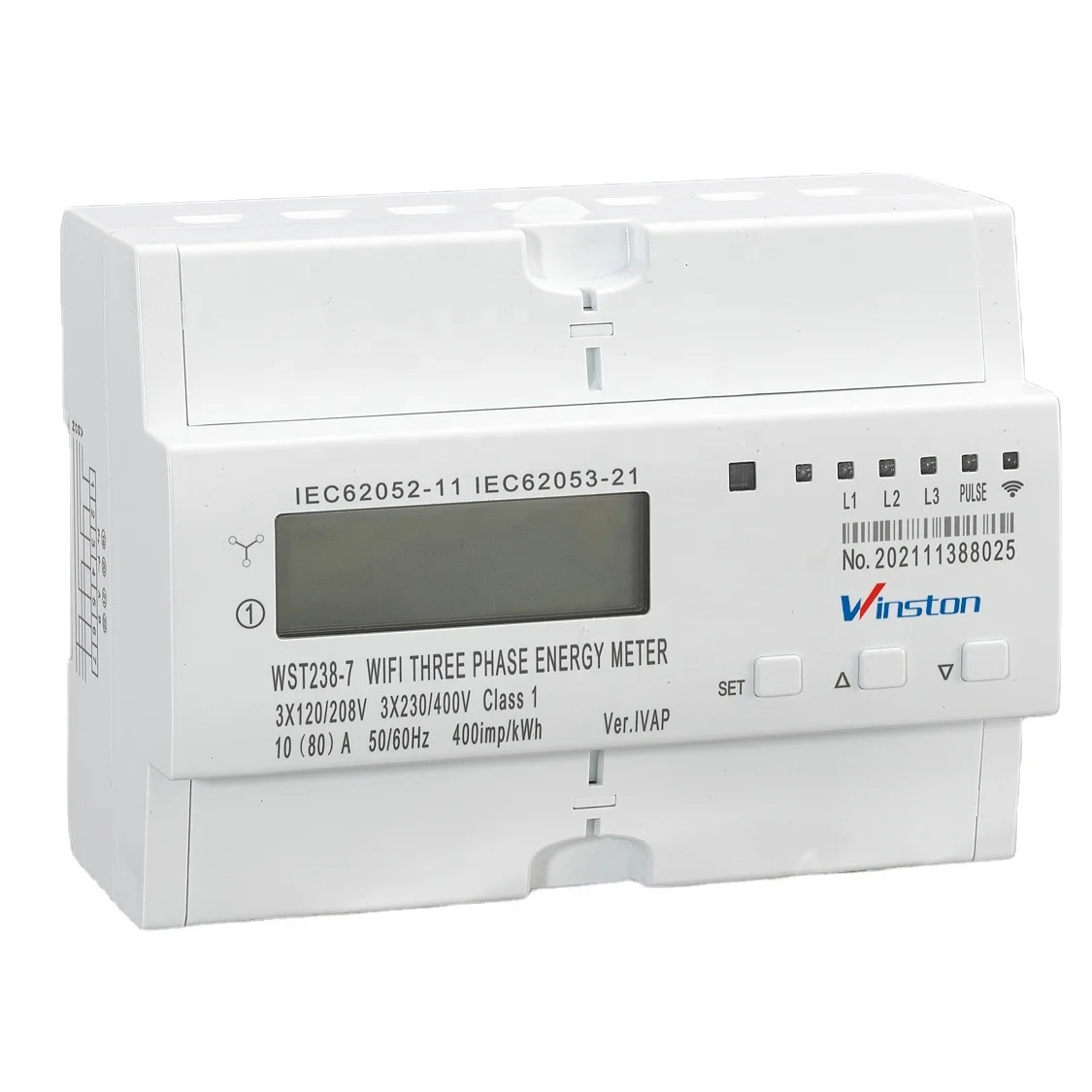 Three phase 4 wires din rail type smart WIFI electricity remote control energy meter ( IVAP )
Three phase 4 wires din rail type smart WIFI electricity remote control energy meter ( IVAP )