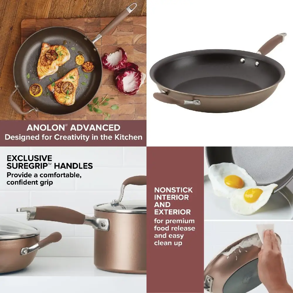 with Utensils Luxurious Hard-Anodized 14-Piece Nonstick Cookware Set Large Bronze Kitchen Utensils-Piece Set Included, 156 Chara
with Utensils Luxurious Hard-Anodized 14-Piece Nonstick Cookware Set Large Bronze Kitchen Utensils-Piece Set Included, 156 Chara