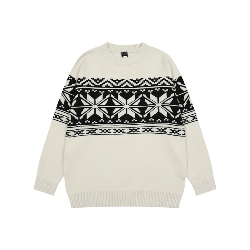 Contrast Color Geometric Pullover Loose Autumn Sweater Male and Female Round Neck Streetwear Baggy Casual Knitted Clothes
Contrast Color Geometric Pullover Loose Autumn Sweater Male and Female Round Neck Streetwear Baggy Casual Knitted Clothes